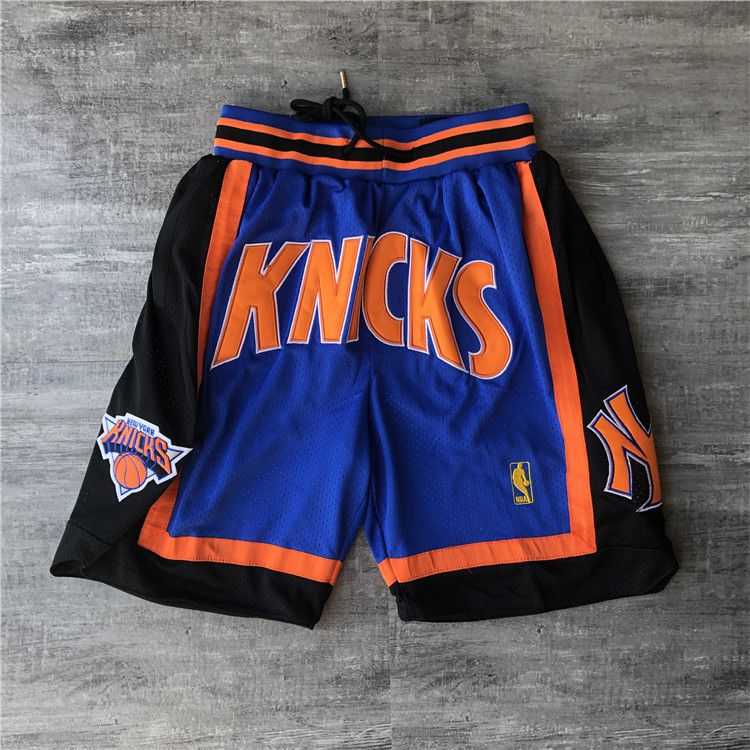 Men MLB New York Knicks Blue Shorts
